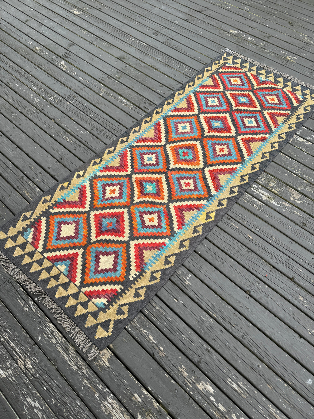 Afghan Maimana Kilim Runner | 2' 7" x 6' 8"