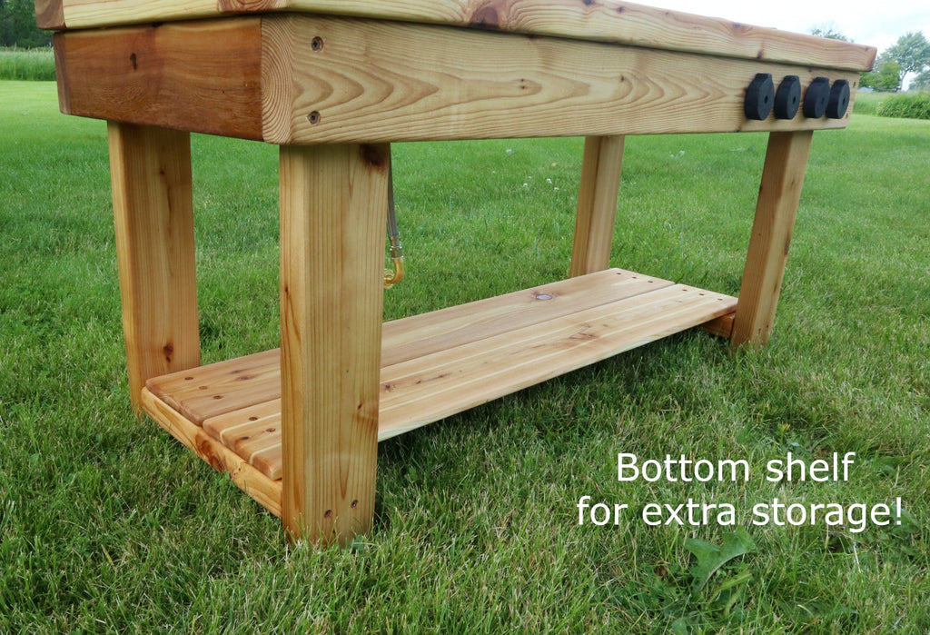 Simple Mud Kitchen (with shelf)