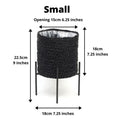 Isha Black Braided Planter