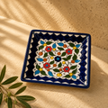 Alkhalil Small Square Appetizer Ceramic Plate - 4 in (10 cm)
