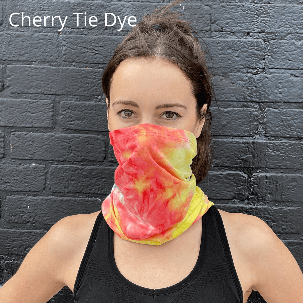 Sports Neck Gaiter Face Mask for Outdoor Activities Black Lavender