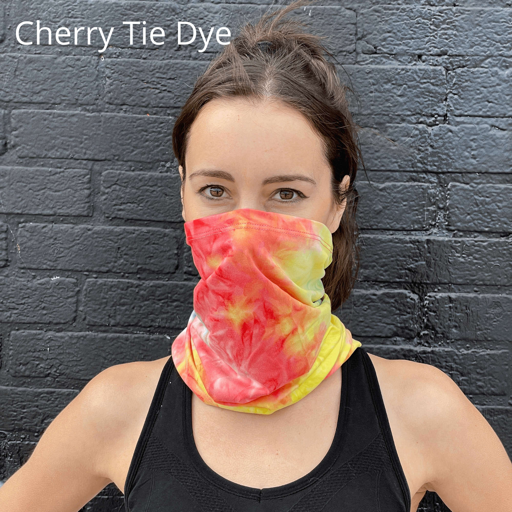 Sports Neck Gaiter Face Mask for Outdoor Activities Black Lavender