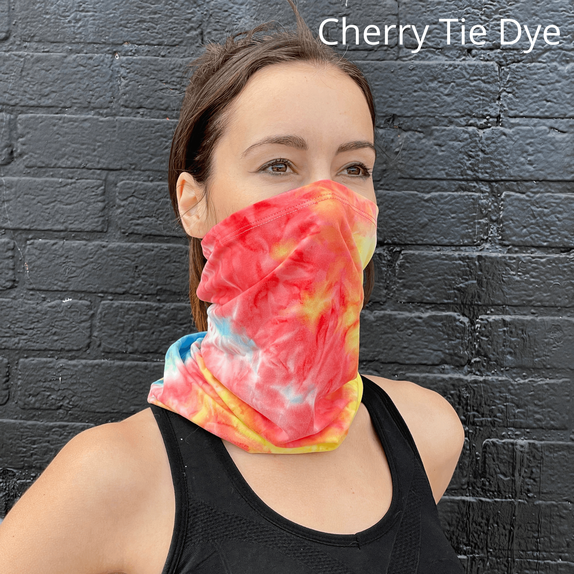 Sports Neck Gaiter Face Mask for Outdoor Activities Black Lavender