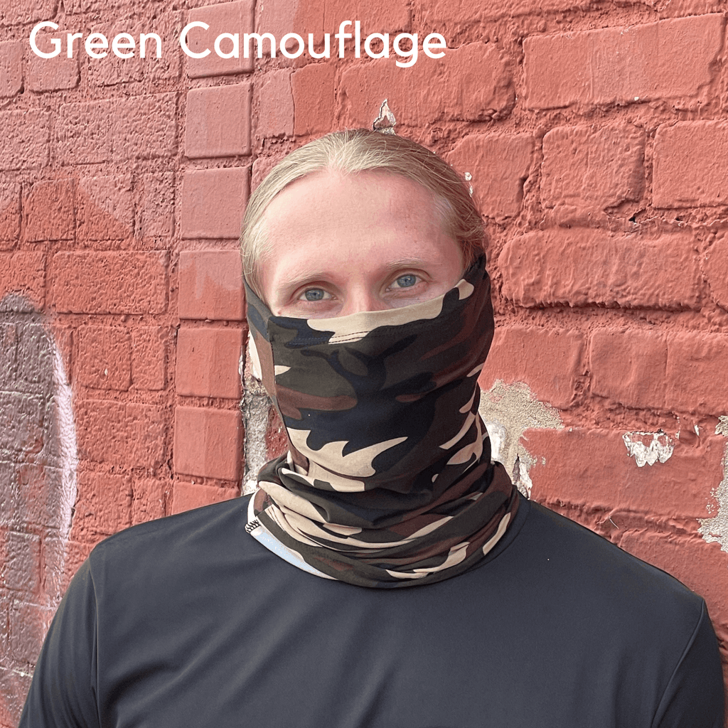 Sports Neck Gaiter Face Mask for Outdoor Activities Black Lavender