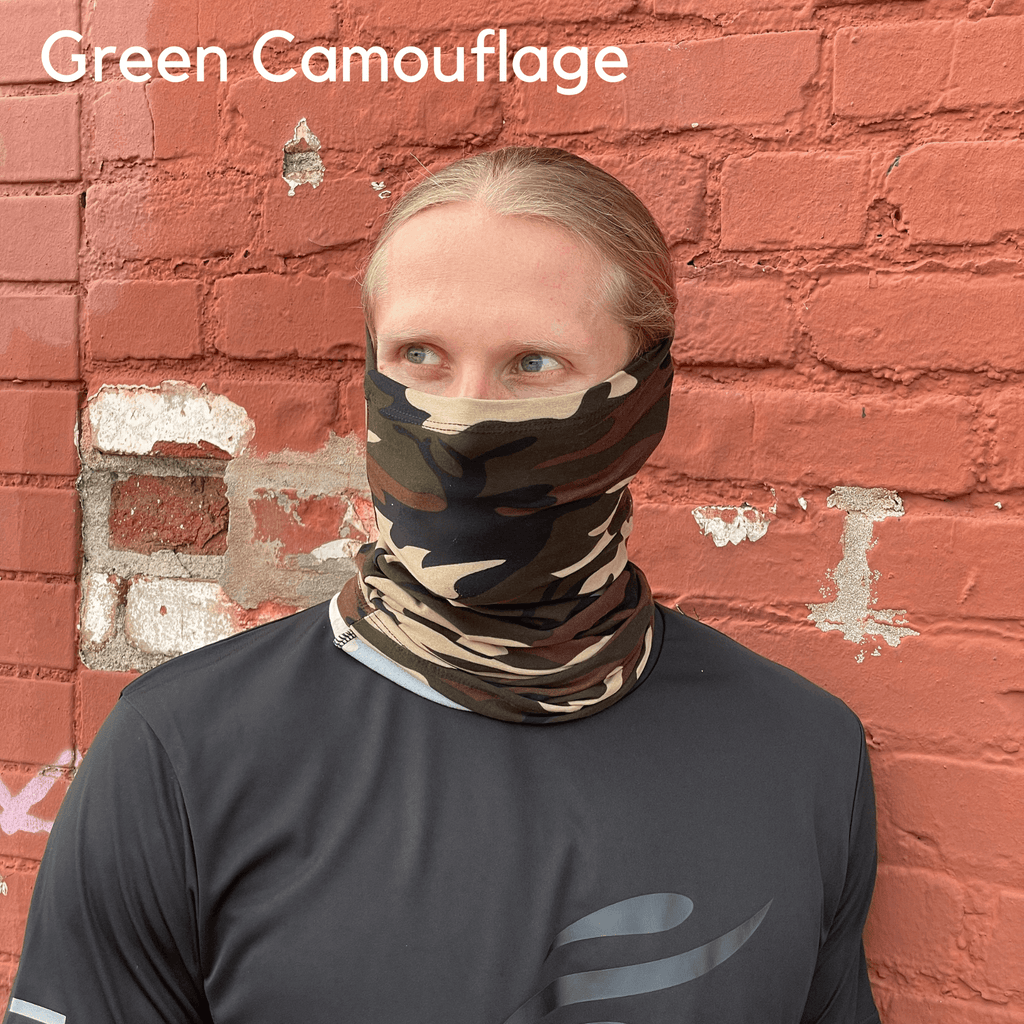 Sports Neck Gaiter Face Mask for Outdoor Activities Black Lavender