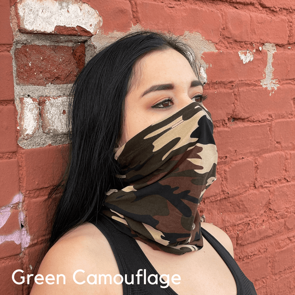 Sports Neck Gaiter Face Mask for Outdoor Activities Black Lavender