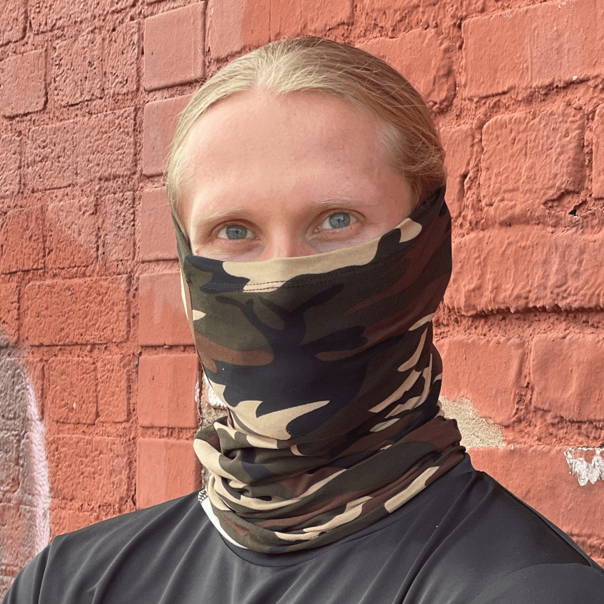 Sports Neck Gaiter Face Mask for Outdoor Activities Black Lavender