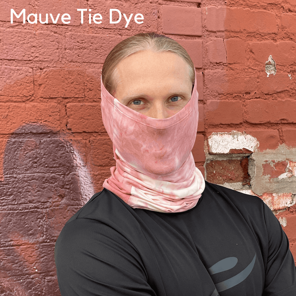 Sports Neck Gaiter Face Mask for Outdoor Activities Black Lavender