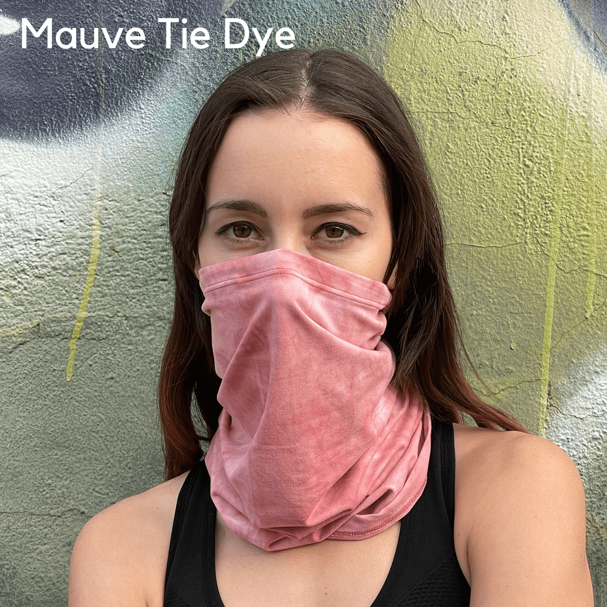 Sports Neck Gaiter Face Mask for Outdoor Activities Black Lavender