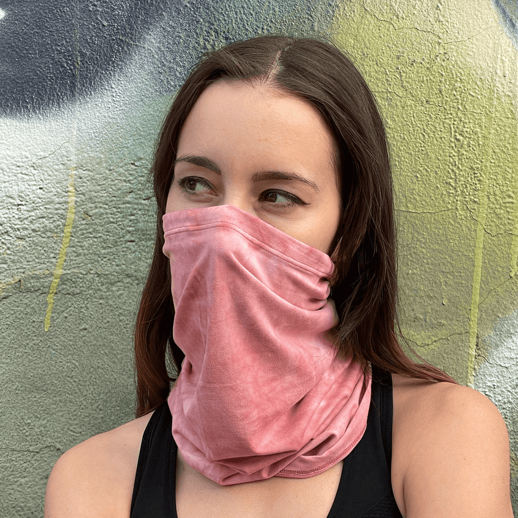 Sports Neck Gaiter Face Mask for Outdoor Activities Black Lavender