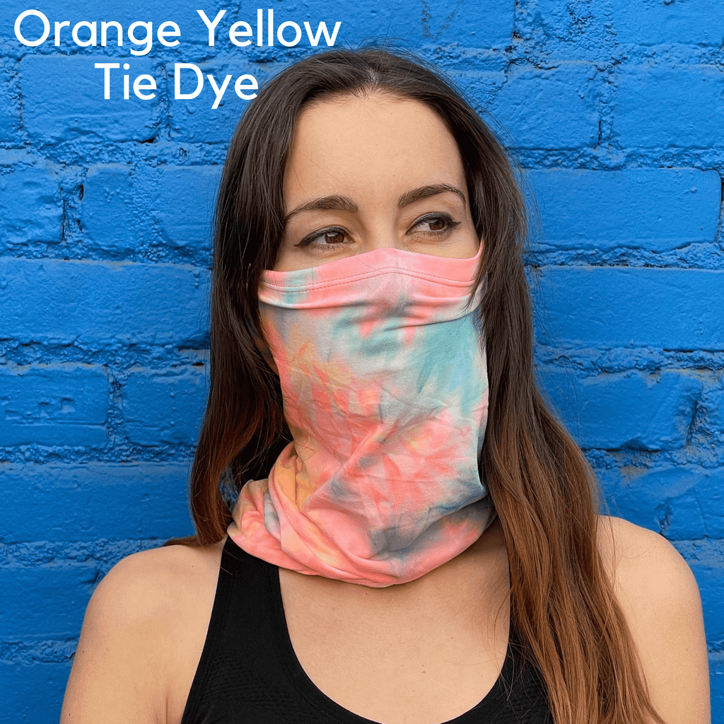 Sports Neck Gaiter Face Mask for Outdoor Activities Black Lavender