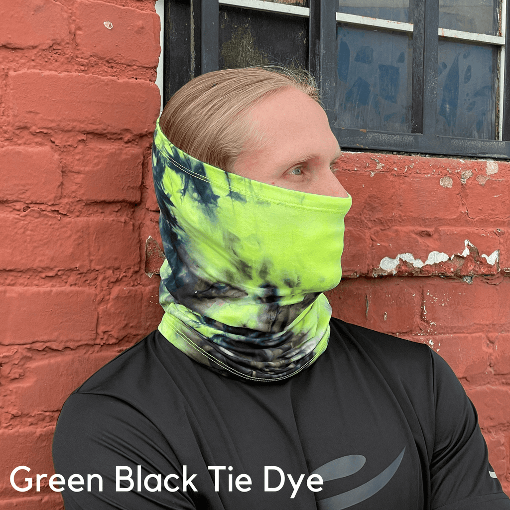 Sports Neck Gaiter Face Mask for Outdoor Activities Black Lavender