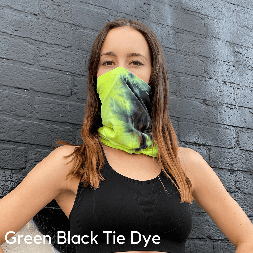 Sports Neck Gaiter Face Mask for Outdoor Activities Black Lavender