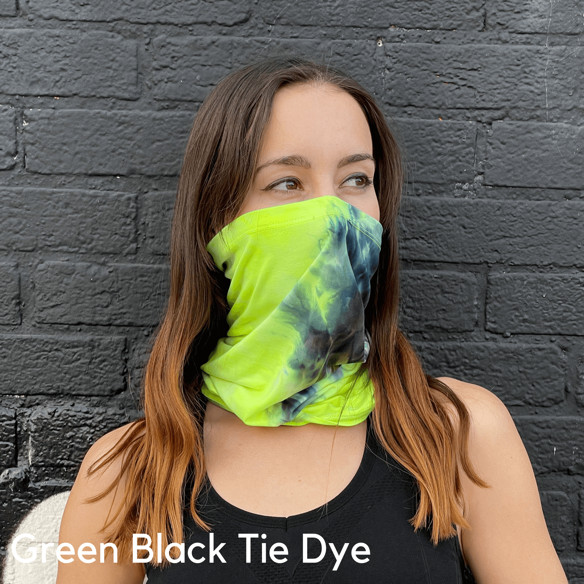 Sports Neck Gaiter Face Mask for Outdoor Activities Black Lavender