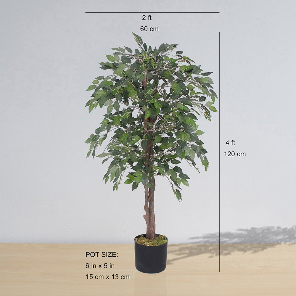 Yali Artificial Ficus Potted Plant 4'