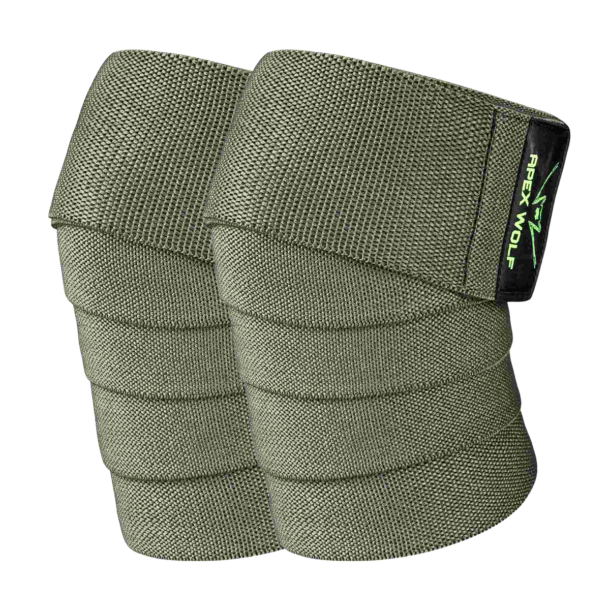 Bandes de genou FortiFlex (paire) – Vert tactique