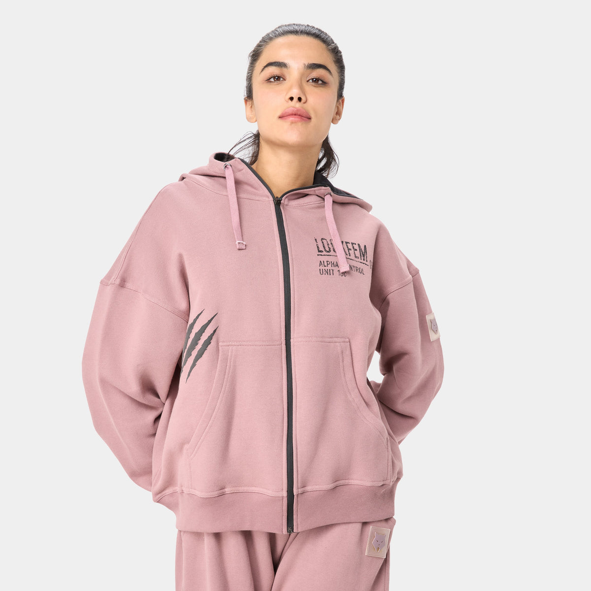 SUDADERA CON CAPUCHA LOCKFEM_05 — STORM ROSE