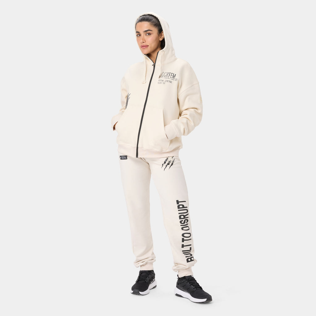 LOCKFEM_05 HOODIE — BEIGE TACTIQUE