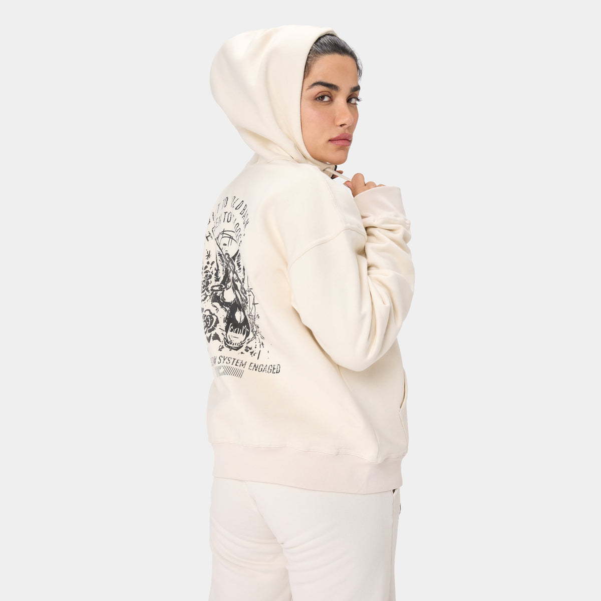 LOCKFEM_05 HOODIE — BEIGE TACTIQUE