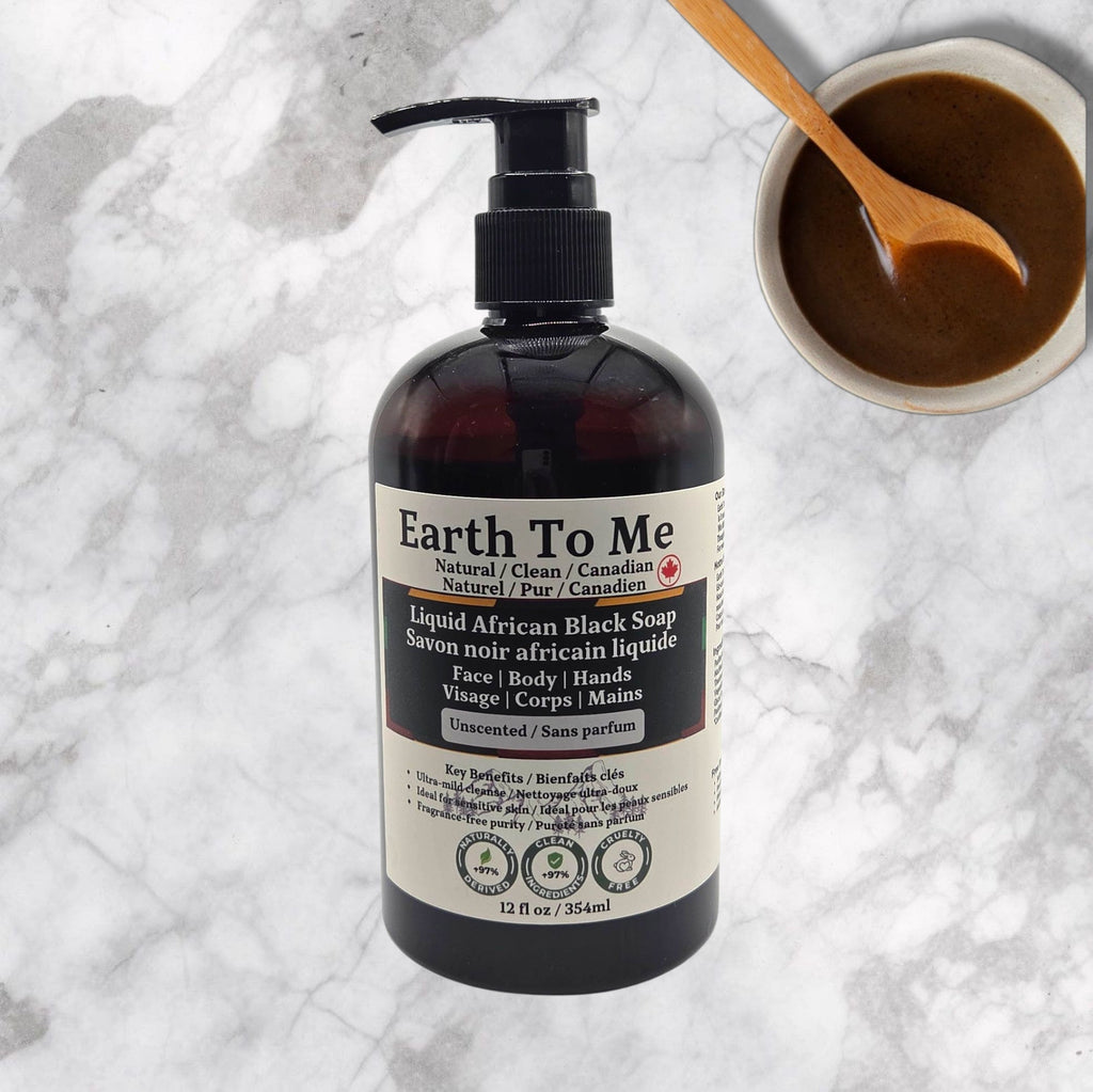 Liquid African Black Soap Unscented 12oz