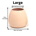Margo - Peach Bamboo Floor Planter