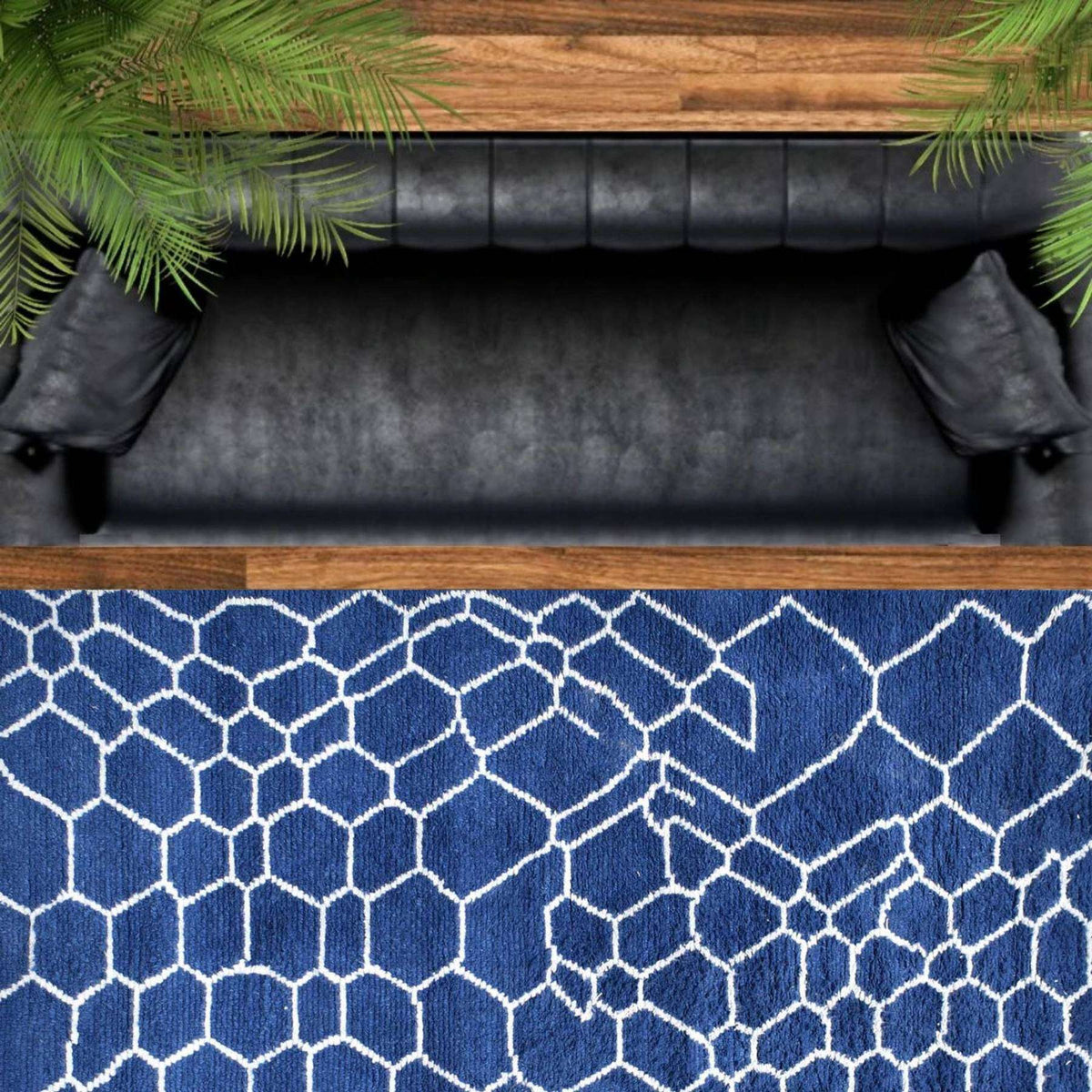 Marine Woven Wool 6X9 Rug