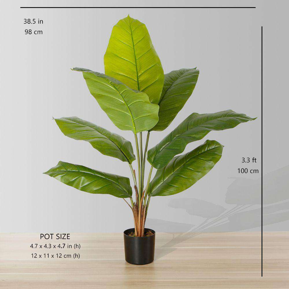 Moka Artificial Spathiphyllum Leaf Potted Plant (Multiple Sizes)