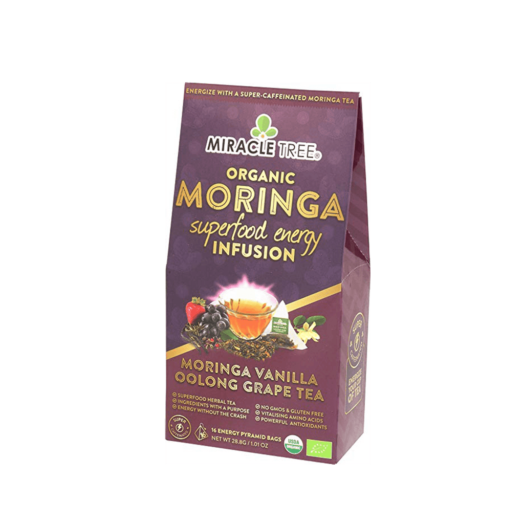 Organic Moringa Energy Tea - Grape Vanilla - Natural Coffee Gold Milo