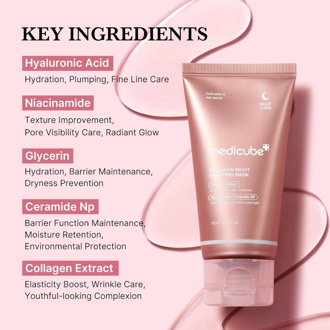 Medicube Collagen Night Wrapping Mask 75ml Harlequin Chestnut