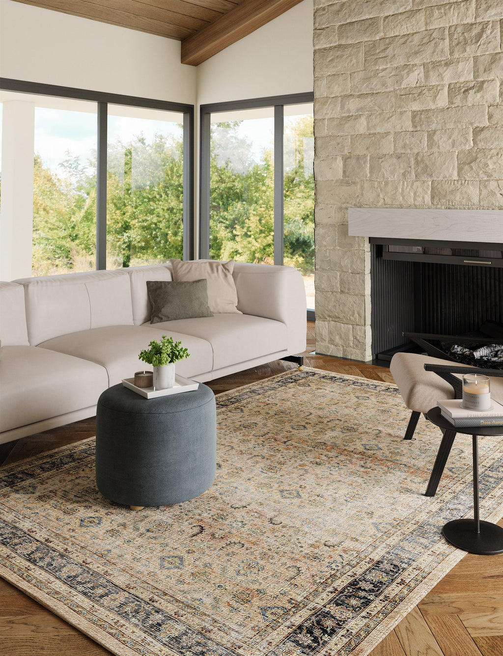 Miriam Yellow Beige Rug