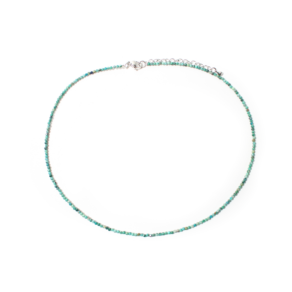 Chrysocolla Bead Necklace - 2-3mm