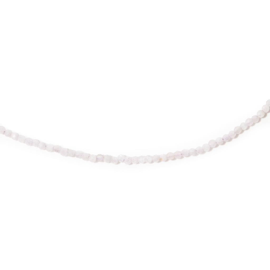 Kunzite Bead Necklace - 2-3mm