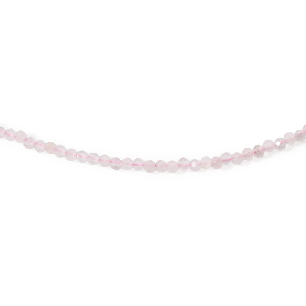 Rose Quartz Bead Necklace - 2-3mm