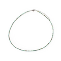 African Turquoise Bead Necklace - 2-3mm