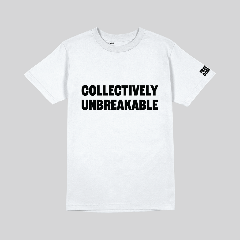 Camiseta de algodón orgánico para hombre Collectively Unbreakable - Blanco