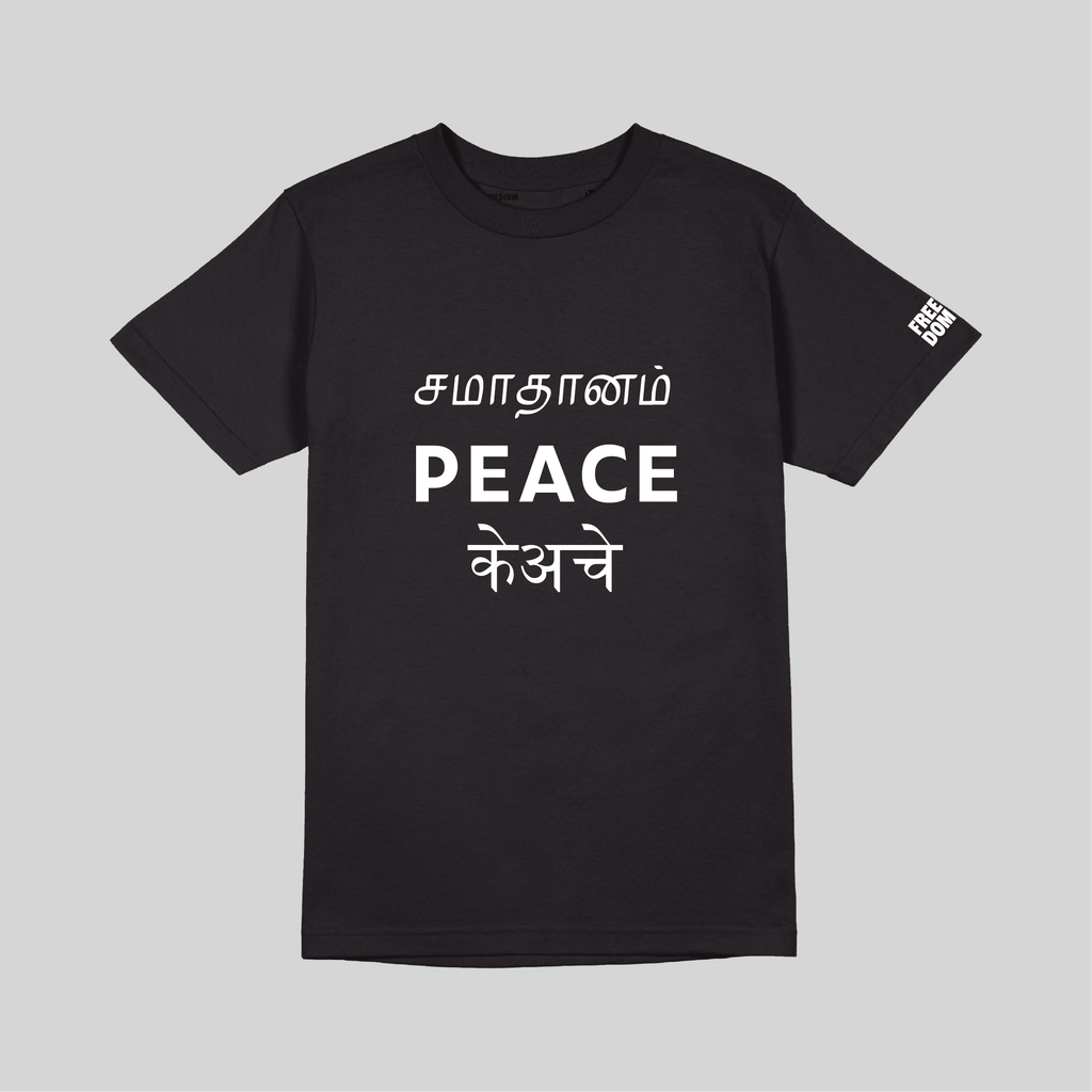 PEACE T-SHIRT - SCHWARZ