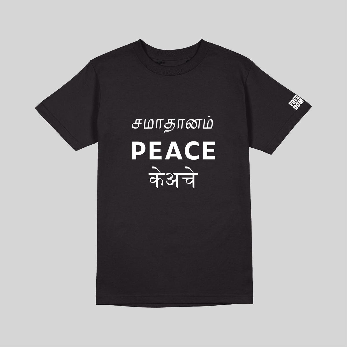 PEACE T-SHIRT - SCHWARZ
