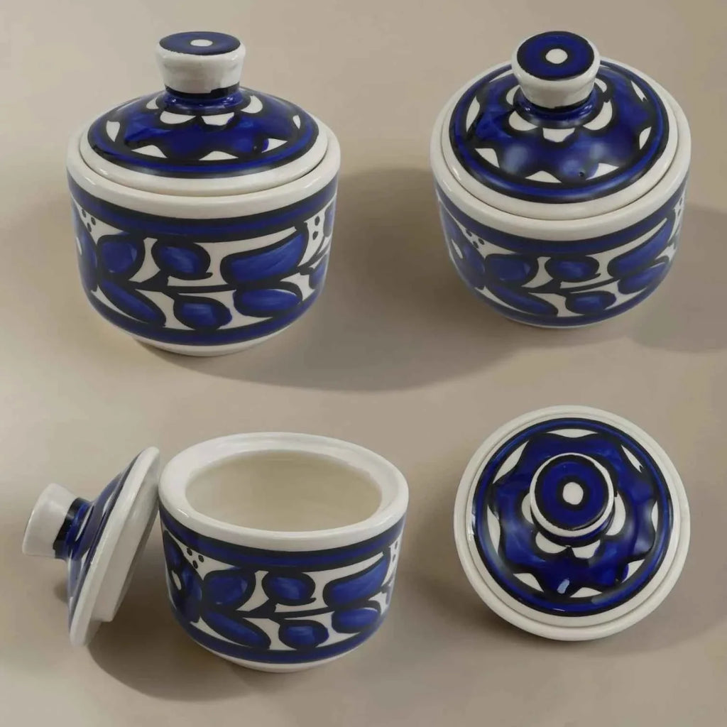 Handmade Ceramic Sugar Bowl with Lid – 3 in (7 cm)