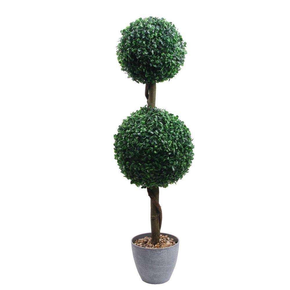 Oxford Faux Potted Boxwood Topiary Plant 3'