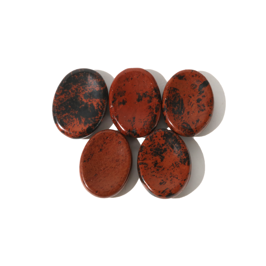 Mahogany Obsidian Worry Stone - Pack of 5