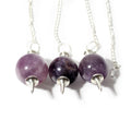 Amethyst Ball and Point Pendulum - 3 Pack