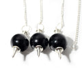 Schwarzer Onyx Kugel- und Spitzenpendel - 3er-Pack