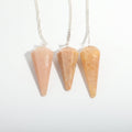 Peach Aventurine Pendulum 6 Facet & Bead - 3 Pack