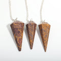Snake Jasper Pendulum 6 Facet & Bead - 3 Pack