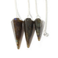 Labradorite Pendulum 6 Facet & Bead - 3 Pack