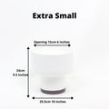 Perla - White Bamboo Mid-Century Mushroom Planter