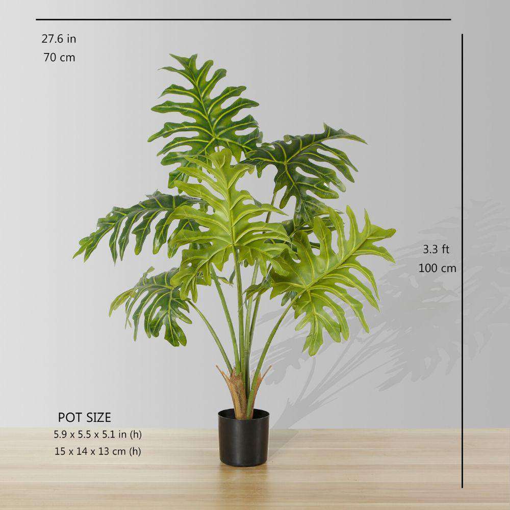 Philo Artificial Philodendron Potted Plant 39''