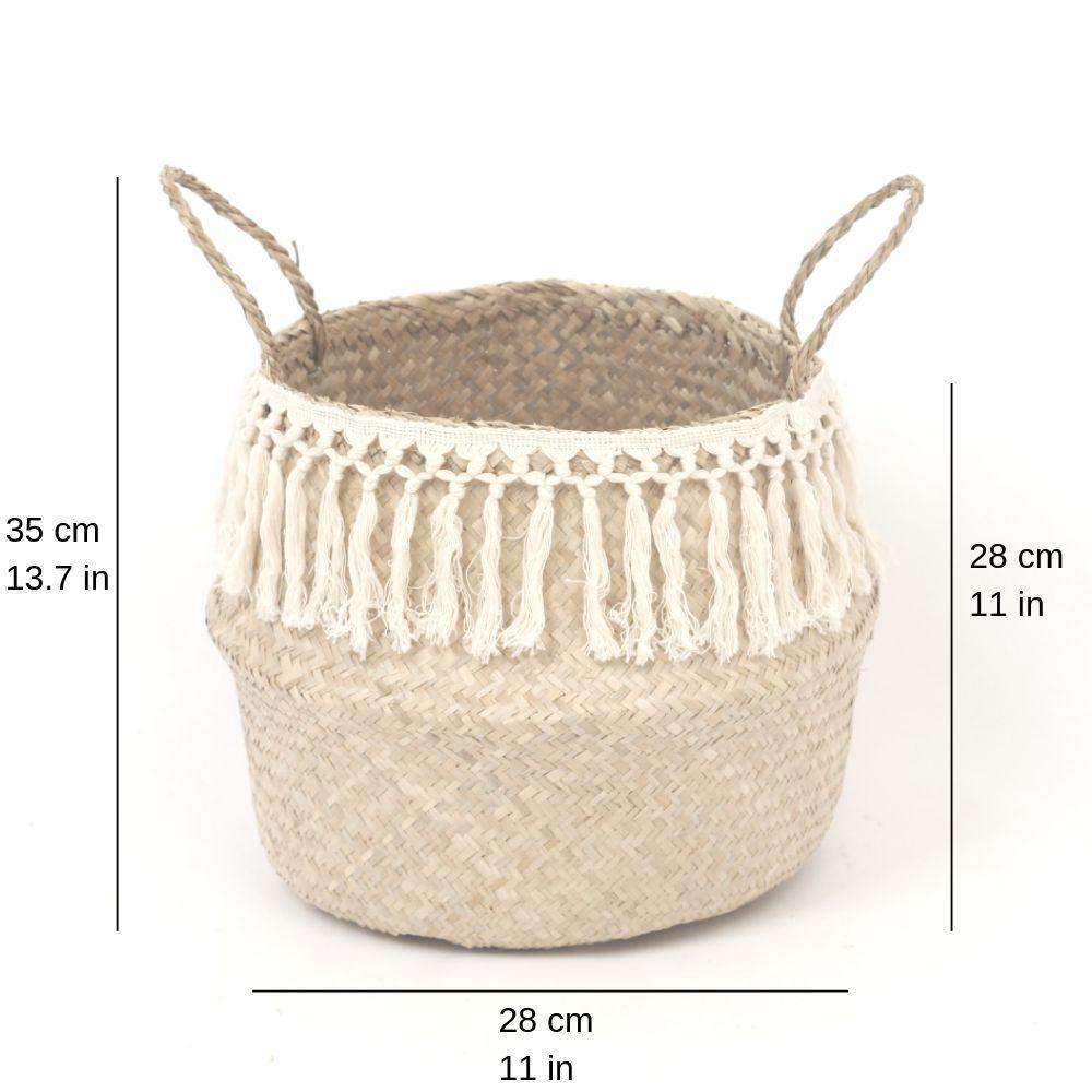 Pokha - Seagrass Basket With Tassel