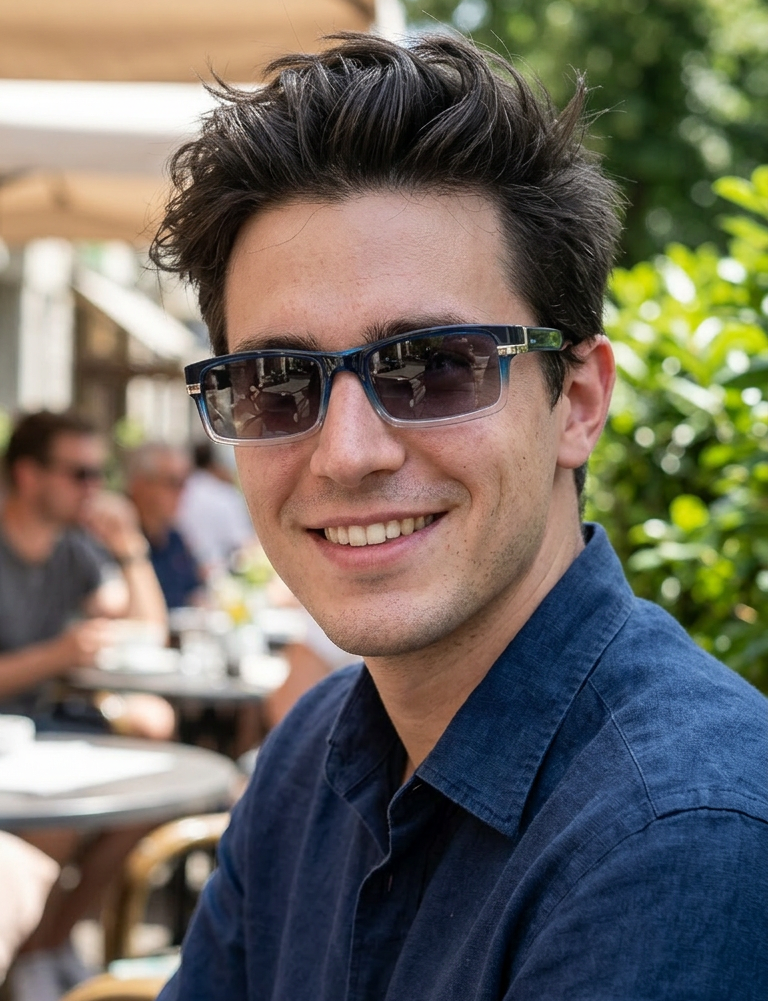 Boléro Rennic — Rechteckige Lesebrille mit UV-Schutz