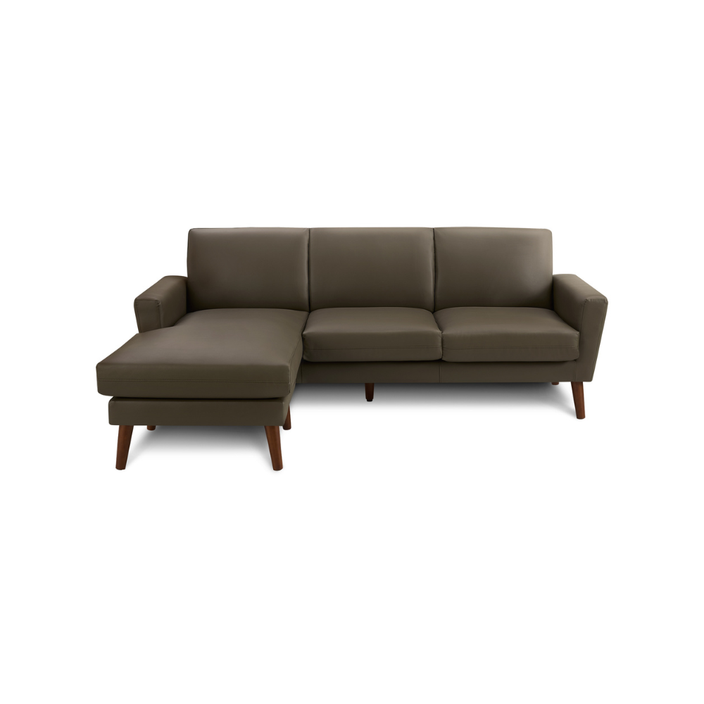Sofa chaise longue avec deux coussins de 86" Monarch - RA-08 - tissu gris (8J24A08)